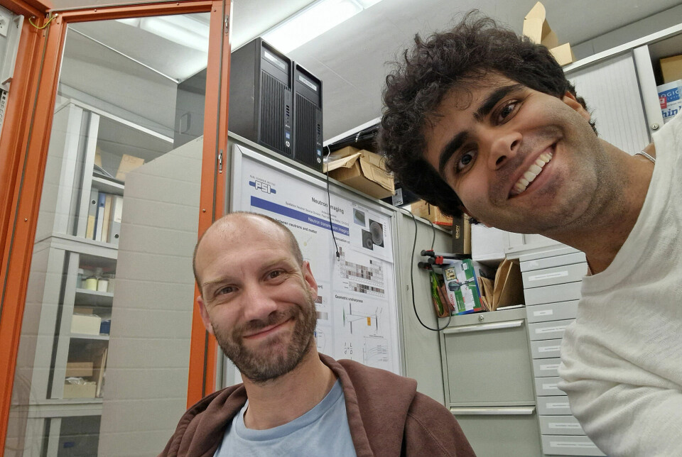 Here is Paiman Shafabakhsh in the control room at PSI in Switzerland with collaborator Benoit Cordonnier from ESRF in France.