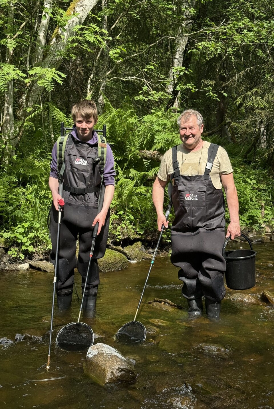 Thor Melis caught insects with a net before heading to the lab.