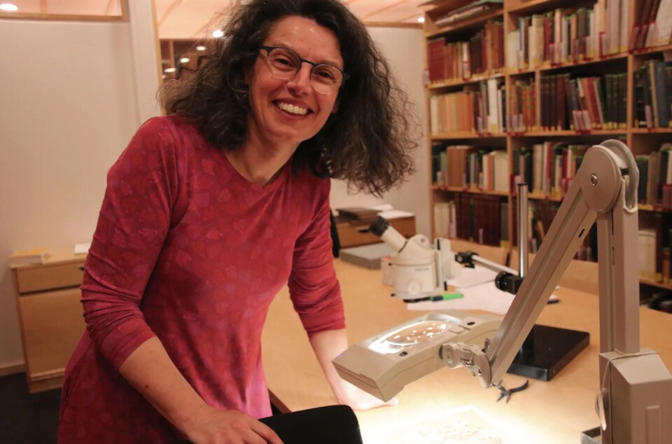 Papyrologist Anastasia Maravela, photo taken on an earlier occasion.