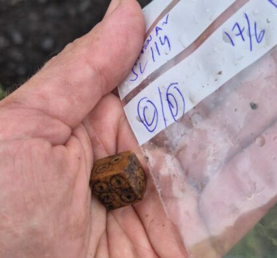 People in Hamar also knew how to have a good time in the medieval period. This die is made of bone.