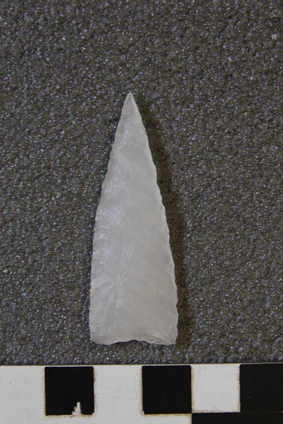 Archaeologists also discovered a hunting pit not far from the quarry. Here, they found evidence that hunters had likely swapped out arrow or spear points while waiting for their prey. This point is probably 2,000 years old.