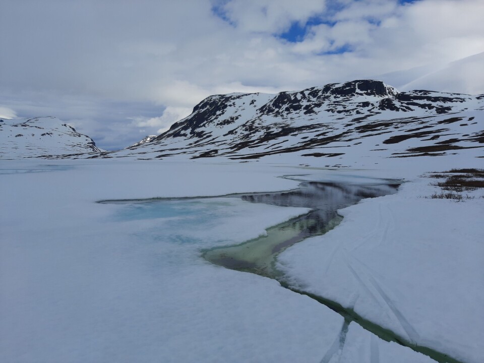 Early spring at Sandelvvatnet, in Målselv, Norway.