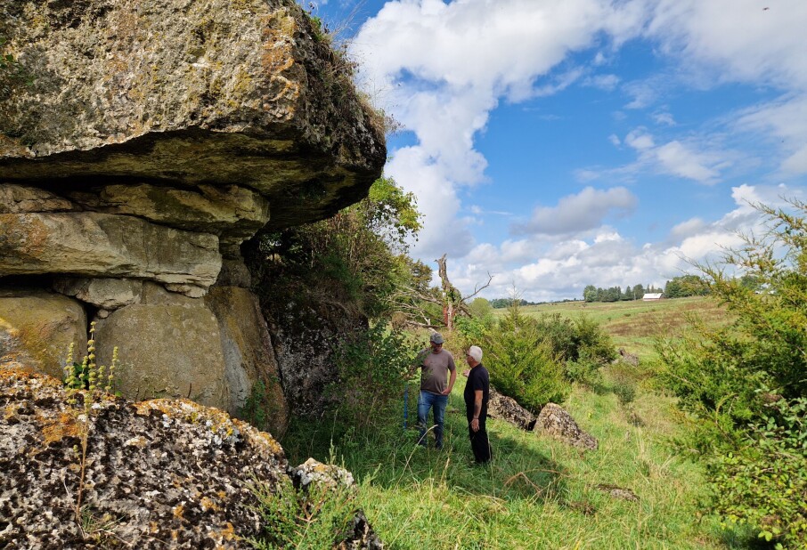 A family of seven lived under this rock for two years