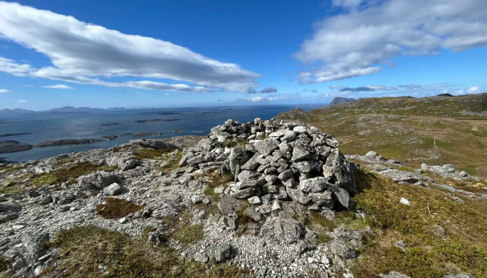 The beacon at Atløy in Western Norway. Researchers discovered multiple layers of charcoal left behind from beacons that had been ignited.