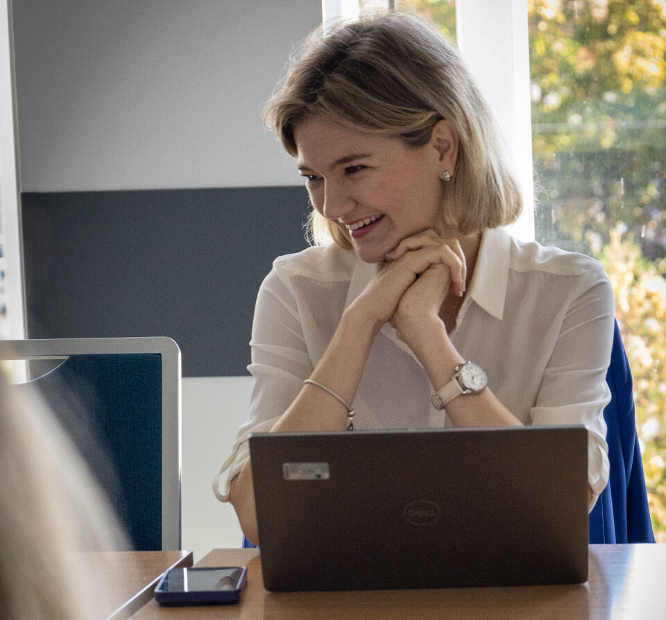 Researcher Valeriia Melnyk at the TURBO conference in Warsaw.