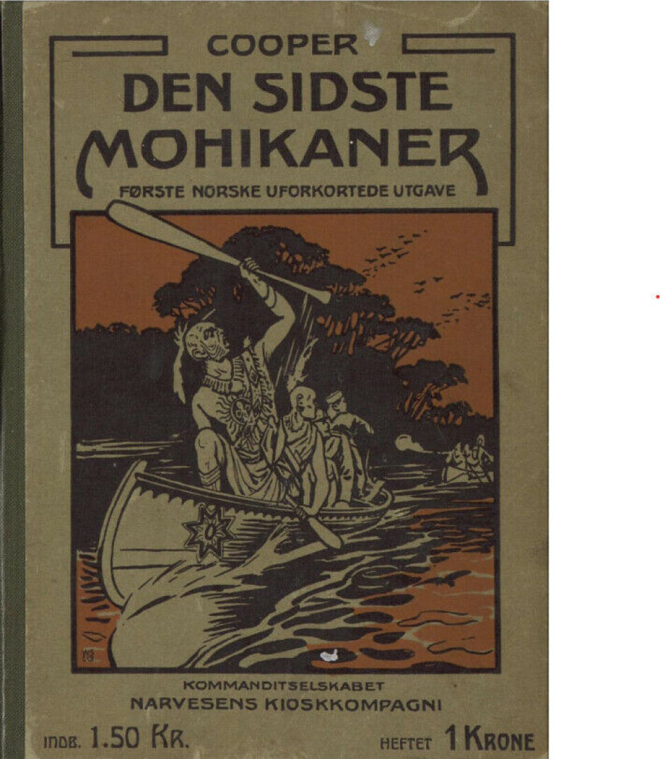 The Last Mohican was published in Norway in the 1830s. This edition is from 1909.