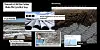 Collage of Bloomberg and other news headlines about wind turbine blade waste at a US landfill.