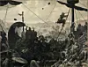Historical painting of intense combat on deck between Viking warriors in a naval battle.