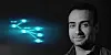 Portrait of Jacob Linder next to a glowing blue superconductivity diagram on a dark background.