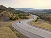 A road in open countryside in Texas.