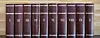 Ten books with Roman numerals on their spines.
