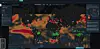 GDACS dashboard showing a world map with coloured hazard overlays, event markers and side panels.
