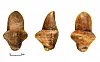 Female figurine viewed from the front, side and back.