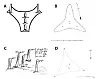 Four-panel scientific diagram with schematics, measurements and handwritten notes.